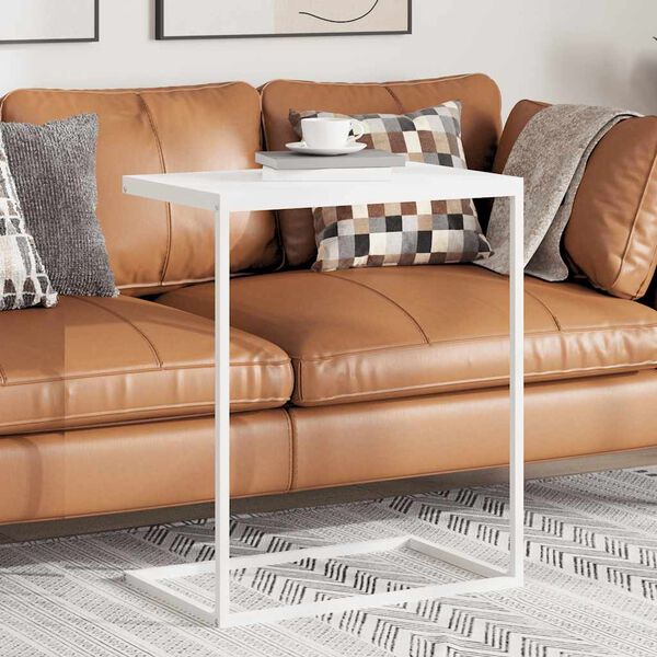 vidaXL galdiņ&scaron;, balts, 55x35x66 cm, inženierijas koks