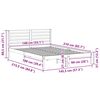 vidaXL Gultas rāmis Balts 140 x 210 cm Ciets priedes koks