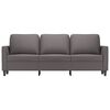 vidaXL trīsvietīgs dīvāns, pelēks, 180 cm, mākslīgā āda