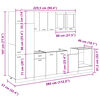 vidaXL 8-daļīgs virtuves skapī&scaron;u komplekts, "Lyon", ozola