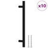 vidaXL skapja rokturi, 10 gab., melni, attālums starp stiprinājuma caurumiem 160 mm kopējais garums 224 mm, nerūsējo&scaron;ais tērauds