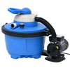 vidaXL sūknis ar smil&scaron;u filtru, zils, melns, 385x620x432mm, 200W, 25 L
