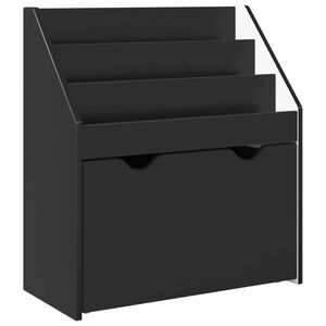 vidaXL Bērnu grāmatplaukts Melna 60 x 29,5 x 69 cm Inženierijas koks