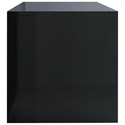 vidaXL TV skapītis, 80x40x40 cm, spīdīgi melns, skaidu plāksne