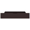 vidaXL gultas rāmis ar 2 atvilktnēm, tum&scaron;i brūns, 200x200 cm, priede