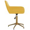 vidaXL grozāms virtuves krēsls, dzeltens samts