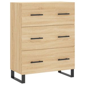 vidaXL kumode, ozolkoka krāsa, 69,5x34x90 cm, inženierijas koks