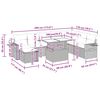 vidaXL 9-daļīgs dārza dīvāna komplekts,matrači, gai&scaron;i pelēka PE pinums