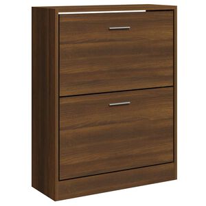 vidaXL apavu plaukts, ozolkoka krāsa, 63x24x81 cm, inženierijas koks
