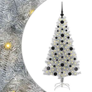 vidaXL Ziemassvētku eglīte Sudraba 120 cm PET