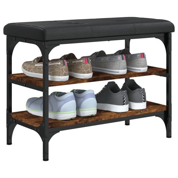 vidaXL apavu skapītis, koka krāsa, 62x32x47 cm, inženierijas koks