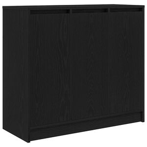 vidaXL kumode, melns ozols, 85x34x76 cm, inženierijas koks