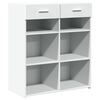 vidaXL kumode, balta, 80x42,5x93 cm, inženierijas koks