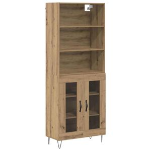 vidaXL Augstais skapītis 2 pcs Artisānā ozols 69,5 x 34 x 180 cm