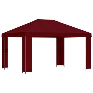 vidaXL Nojume 4 &times; 3 m Burgundija Poliesters un tērauds 190 gsm