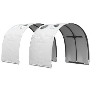 vidaXL Gultas tunelis 2 pcs Balts 211 x 67.5 x 2 cm Poliesters