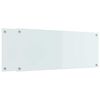 vidaXL Virtuves aizsargpaneļi 2 gab. Balts 100 x 40 cm rūdīts stikls