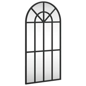 vidaXL sienas spogulis, melns, 30x60 cm, dzelzs