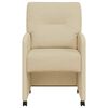vidaXL Ēdamgalda krēsli ar ritenīšiem 2 pcs Krēmkrāsa 57 x 67 x 95 cm