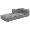vidaXL Modulārais stūra dīvāns Gai&scaron;i pelēks 70 x 70 x 56 cm audums