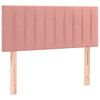 vidaXL atsperu gulta ar matraci, LED, rozā samts, 80x200 cm