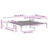 vidaXL Gultas rāmis Balts 180 x 200 cm Ciets priedes koks