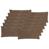 vidaXL Spilvenu pārvalks 12 gab. HOUTEN Gai&scaron;i brūns 40 x 80 cm
