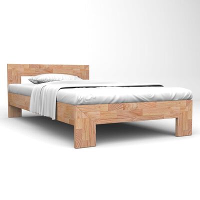 vidaXL gultas rāmis, 160x200 cm, ozola masīvkoks