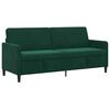 vidaXL Sofas ar uzglabā&scaron;anu Tum&scaron;i zaļ&scaron; 192 x 78 x 87 cm Poliesters