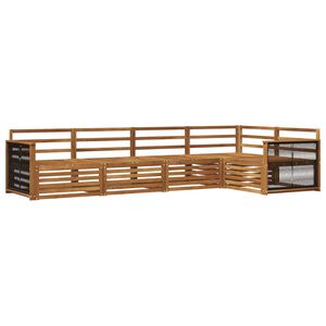 vidaXL Āra dīvānu komplekts 5 pcs Dabiska Cietā akācijas koks