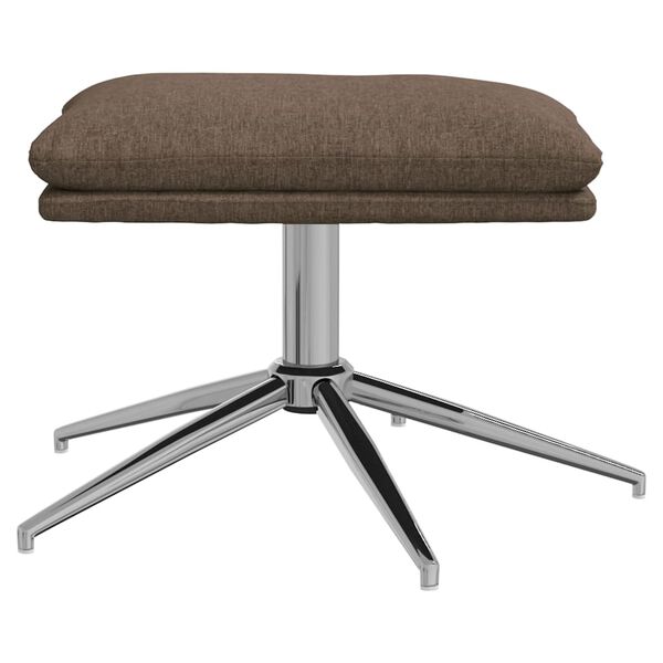 vidaXL kājsoliņ&scaron;, 60x60x35 cm, pelēkbrūns audums