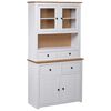 vidaXL augstais skapis, balts, 93x40,5x180 cm, priedes koks