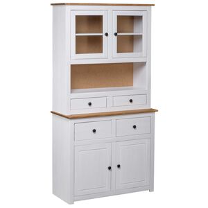 vidaXL augstais skapis, balts, 93x40,5x180 cm, priedes koks