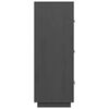 vidaXL augstais skapītis, pelēks, 67x40x108,5 cm, priedes masīvkoks