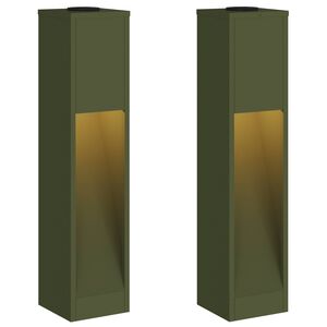 vidaXL Saules LED Ceļa Gaisma 2 gab. Silti balts 18 x 18 x 80 cm