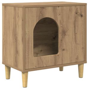 vidaXL Kaķu māja Artisan Ozols 51 x 30 x 52 cm Inženierijas koks