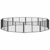 vidaXL Suņu vārti 10 pcs Melns 100 x 60 cm Cinkots tērauds