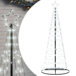 vidaXL LED Ziemassvētku eglīte 200 LED Auksti Balts 180 cm