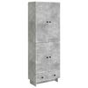 vidaXL Skapju komplekts 2 pcs Betona pelēks 66 x 34,5 x 95 cm