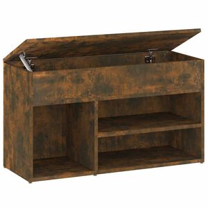 vidaXL apavu plaukts, dūmots ozols, 80x30x45 cm, apstrādāts koks