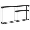 vidaXL Konsolesgalds Melns ozolkoks 146 x 22.5 x 75 cm