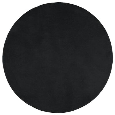 vidaXL paklājs OVIEDO, īsa spalva, melns, Ø 240 cm