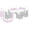 vidaXL 7-daļīgs dārza mēbeļu komplekts ar matračiem, PE rotangpalma