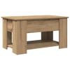 vidaXL kafijas galdiņ&scaron; Artisan ozols 79x49x41 cm Engineered Wood