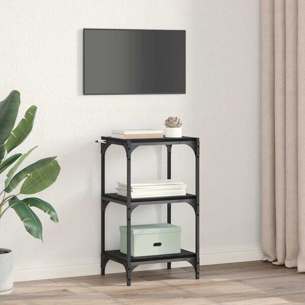 vidaXL Grāmatplaukts Melns ozols 40 x 33 x 70,5 cm