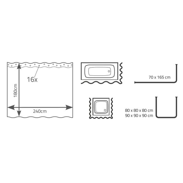 RIDDER du&scaron;as aizkars Brilliant, 240x180 cm