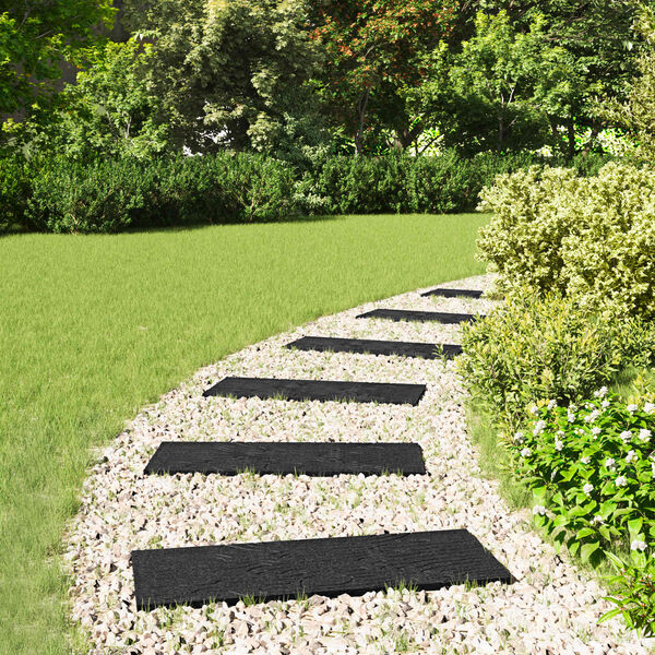 vidaXL Soļu Akmens 6 pcs Melns 60,5 x 25 x 2 cm Gumija