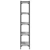 vidaXL grāmatu plaukts, 5 līmeņi, pelēks, 60x30x154 cm, koks