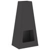 vidaXL Uguns bļoda Melna 50 x 35 x 100 cm Novecināts tērauds