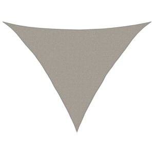 vidaXL saulessarga bura, 160 g/m&sup2;, trīsstūrveida, gai&scaron;i pelēka, 2,5x2,5x3,5 m, HDPE